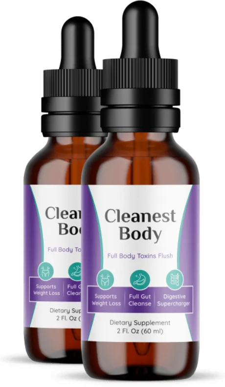 Two bottles of Cleanest Body drops